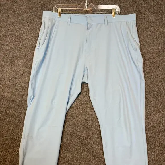 Fabletics Pants Mens‎ 40x30 Blue Performance Stretch Golf Chino Tapered Flaw - Picture 3 of 15